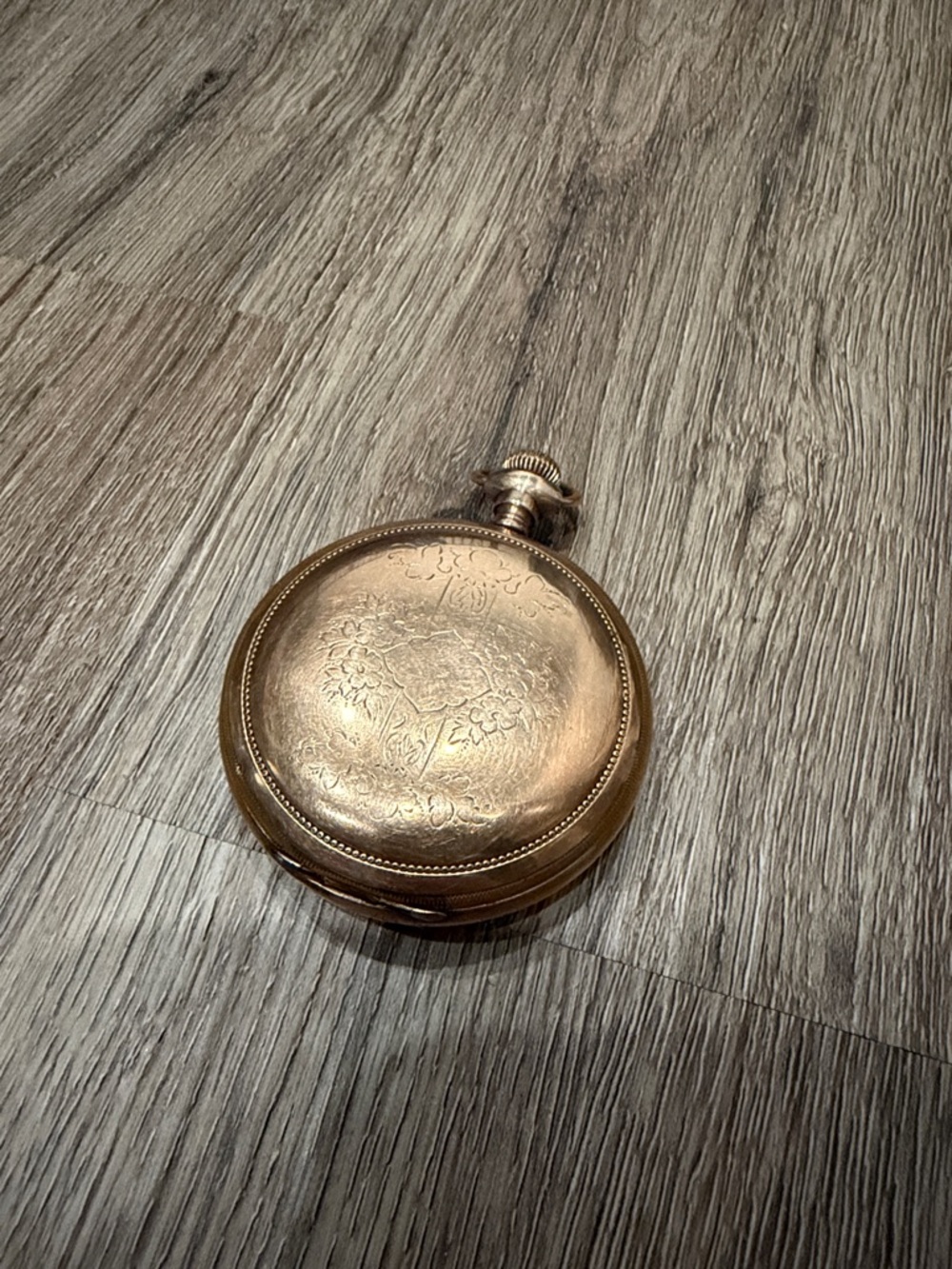Engraved Gold filled Pocket Watch